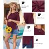 imageEkouaer Maternity Shirts 3 Packs Short Sleeve Womens Oversized Pregnancy Tops Split Side Postpartum Blouse Clothes SXXLBrick RedDark GrayDark Red