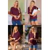 imageEkouaer Maternity Shirts 3 Packs Short Sleeve Womens Oversized Pregnancy Tops Split Side Postpartum Blouse Clothes SXXLBrick RedDark GrayDark Red