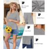 imageEkouaer Maternity Shirts 3 Packs Short Sleeve Womens Oversized Pregnancy Tops Split Side Postpartum Blouse Clothes SXXLNavy BlueLight GrayArmy Green