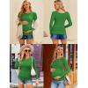 imageEkouaer Maternity Shirts 3 Packs Women Long Sleeve Pregnancy Tee Tops Tunic Blouse Ribbed Side Ruched Mama Clothes SXXLBlackGreenDirty Pink