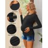 imageEkouaer Maternity Shirts 3 Packs Women Long Sleeve Pregnancy Tee Tops Tunic Blouse Ribbed Side Ruched Mama Clothes SXXLBlackGreenDirty Pink