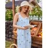 imageEkouaer Nightgowns for Women Sleeveless Night Gown Victorian Sleep Shirt with Pockets Ladies Pjs Lace Trim Sleepwear SXXLBlue Dandelion