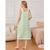 imageEkouaer Nightgowns for Women Sleeveless Night Gown Victorian Sleep Shirt with Pockets Ladies Pjs Lace Trim Sleepwear SXXLGreen Yellow Flowers