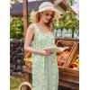 imageEkouaer Nightgowns for Women Sleeveless Night Gown Victorian Sleep Shirt with Pockets Ladies Pjs Lace Trim Sleepwear SXXLGreen Yellow Flowers