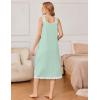 imageEkouaer Nightgowns for Women Sleeveless Night Gown Victorian Sleep Shirt with Pockets Ladies Pjs Lace Trim Sleepwear SXXLLight Green