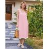 imageEkouaer Nightgowns for Women Sleeveless Night Gown Victorian Sleep Shirt with Pockets Ladies Pjs Lace Trim Sleepwear SXXLPink