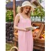 imageEkouaer Nightgowns for Women Sleeveless Night Gown Victorian Sleep Shirt with Pockets Ladies Pjs Lace Trim Sleepwear SXXLPink