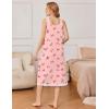 imageEkouaer Nightgowns for Women Sleeveless Night Gown Victorian Sleep Shirt with Pockets Ladies Pjs Lace Trim Sleepwear SXXLPink Flower