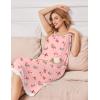 imageEkouaer Nightgowns for Women Sleeveless Night Gown Victorian Sleep Shirt with Pockets Ladies Pjs Lace Trim Sleepwear SXXLPink Flower