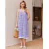 imageEkouaer Nightgowns for Women Sleeveless Night Gown Victorian Sleep Shirt with Pockets Ladies Pjs Lace Trim Sleepwear SXXLPurple Dots