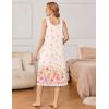 imageEkouaer Nightgowns for Women Sleeveless Night Gown Victorian Sleep Shirt with Pockets Ladies Pjs Lace Trim Sleepwear SXXLWatercolor Flowerspink