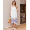 imageEkouaer Nightgowns for Women Sleeveless Night Gown Victorian Sleep Shirt with Pockets Ladies Pjs Lace Trim Sleepwear SXXLWatercolor Flowerspurple