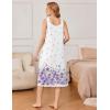 imageEkouaer Nightgowns for Women Sleeveless Night Gown Victorian Sleep Shirt with Pockets Ladies Pjs Lace Trim Sleepwear SXXLWatercolor Flowerspurple