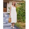 imageEkouaer Nightgowns for Women Sleeveless Night Gown Victorian Sleep Shirt with Pockets Ladies Pjs Lace Trim Sleepwear SXXLWhite
