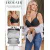 imageEkouaer Nursing Bra Wavy Breastfeeding Bras for Women Seamless Maternity Support Wireless Pregnancy Sleep BraletteBlack