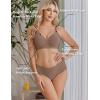 imageEkouaer Nursing Bra Wavy Breastfeeding Bras for Women Seamless Maternity Support Wireless Pregnancy Sleep BraletteBrown