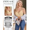 imageEkouaer Nursing Bra Wavy Breastfeeding Bras for Women Seamless Maternity Support Wireless Pregnancy Sleep BraletteMaple Sugar