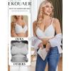 imageEkouaer Nursing Bra Wavy Breastfeeding Bras for Women Seamless Maternity Support Wireless Pregnancy Sleep BraletteWhite