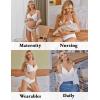 imageEkouaer Nursing Bra Wavy Breastfeeding Bras for Women Seamless Maternity Support Wireless Pregnancy Sleep BraletteWhite
