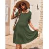 imageEkouaer Nursing Dress Summer Short Sleeve Breastfeeding Casual Knee Length Maternity Dresses SXXLArmy Green