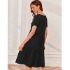 imageEkouaer Nursing Dress Summer Short Sleeve Breastfeeding Casual Knee Length Maternity Dresses SXXLBlack