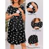 imageEkouaer Nursing Dress Summer Short Sleeve Breastfeeding Casual Knee Length Maternity Dresses SXXLBlack White Floral