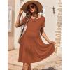 imageEkouaer Nursing Dress Summer Short Sleeve Breastfeeding Casual Knee Length Maternity Dresses SXXLCaramel