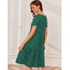 imageEkouaer Nursing Dress Summer Short Sleeve Breastfeeding Casual Knee Length Maternity Dresses SXXLGreen White Dot