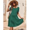 imageEkouaer Nursing Dress Summer Short Sleeve Breastfeeding Casual Knee Length Maternity Dresses SXXLGreen White Dot