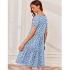imageEkouaer Nursing Dress Summer Short Sleeve Breastfeeding Casual Knee Length Maternity Dresses SXXLLight Blue Floral