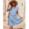 imageEkouaer Nursing Dress Summer Short Sleeve Breastfeeding Casual Knee Length Maternity Dresses SXXLLight Blue Floral