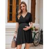 imageEkouaer Nursing Nightgown 3 in 1 LaborDeliveryHospital Gown Maternity Dress Ribbed Knit Breastfeeding Sleepwear SXXLBlack