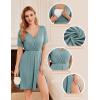 imageEkouaer Nursing Nightgown 3 in 1 LaborDeliveryHospital Gown Maternity Dress Ribbed Knit Breastfeeding Sleepwear SXXLCeladon Green