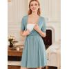 imageEkouaer Nursing Nightgown 3 in 1 LaborDeliveryHospital Gown Maternity Dress Ribbed Knit Breastfeeding Sleepwear SXXLCeladon Green