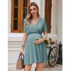 imageEkouaer Nursing Nightgown 3 in 1 LaborDeliveryHospital Gown Maternity Dress Ribbed Knit Breastfeeding Sleepwear SXXLCeladon Green