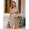 imageEkouaer Nursing Nightgown 3 in 1 LaborDeliveryHospital Gown Maternity Dress Ribbed Knit Breastfeeding Sleepwear SXXLCream