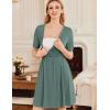 imageEkouaer Nursing Nightgown 3 in 1 LaborDeliveryHospital Gown Maternity Dress Ribbed Knit Breastfeeding Sleepwear SXXLDark Green
