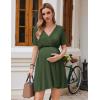 imageEkouaer Nursing Nightgown 3 in 1 LaborDeliveryHospital Gown Maternity Dress Ribbed Knit Breastfeeding Sleepwear SXXLGreen