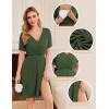 imageEkouaer Nursing Nightgown 3 in 1 LaborDeliveryHospital Gown Maternity Dress Ribbed Knit Breastfeeding Sleepwear SXXLGreen