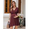 imageEkouaer Nursing Nightgown 3 in 1 LaborDeliveryHospital Gown Maternity Dress Ribbed Knit Breastfeeding Sleepwear SXXLMaroon