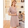 imageEkouaer Nursing Nightgown 3 in 1 LaborDeliveryHospital Gown Maternity Dress Ribbed Knit Breastfeeding Sleepwear SXXLMauve