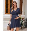 imageEkouaer Nursing Nightgown 3 in 1 LaborDeliveryHospital Gown Maternity Dress Ribbed Knit Breastfeeding Sleepwear SXXLNavy Blue