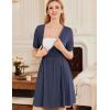 imageEkouaer Nursing Nightgown 3 in 1 LaborDeliveryHospital Gown Maternity Dress Ribbed Knit Breastfeeding Sleepwear SXXLNavy Blue