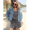 imageEkouaer Rompers for Women Summer 2025 Casual Sleeveless Scoop Neck Tank Top Ribbed Short Jumpsuits Romper with PocketsDark Grey