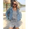 imageEkouaer Rompers for Women Summer 2025 Casual Sleeveless Scoop Neck Tank Top Ribbed Short Jumpsuits Romper with PocketsLight Grey