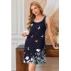 imageEkouaer Tank Nightgowns for Women Sleeveless Sleep Dress Crew Neck Sleep Shirt Comfy Pajama DressBlack Butterfly Gradient