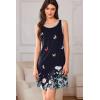 imageEkouaer Tank Nightgowns for Women Sleeveless Sleep Dress Crew Neck Sleep Shirt Comfy Pajama DressBlack Butterfly Gradient