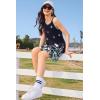 imageEkouaer Tank Nightgowns for Women Sleeveless Sleep Dress Crew Neck Sleep Shirt Comfy Pajama DressBlack Butterfly Gradient