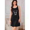 imageEkouaer Tank Nightgowns for Women Sleeveless Sleep Dress Crew Neck Sleep Shirt Comfy Pajama DressBlack Sleep