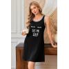 imageEkouaer Tank Nightgowns for Women Sleeveless Sleep Dress Crew Neck Sleep Shirt Comfy Pajama DressBlack Sleep